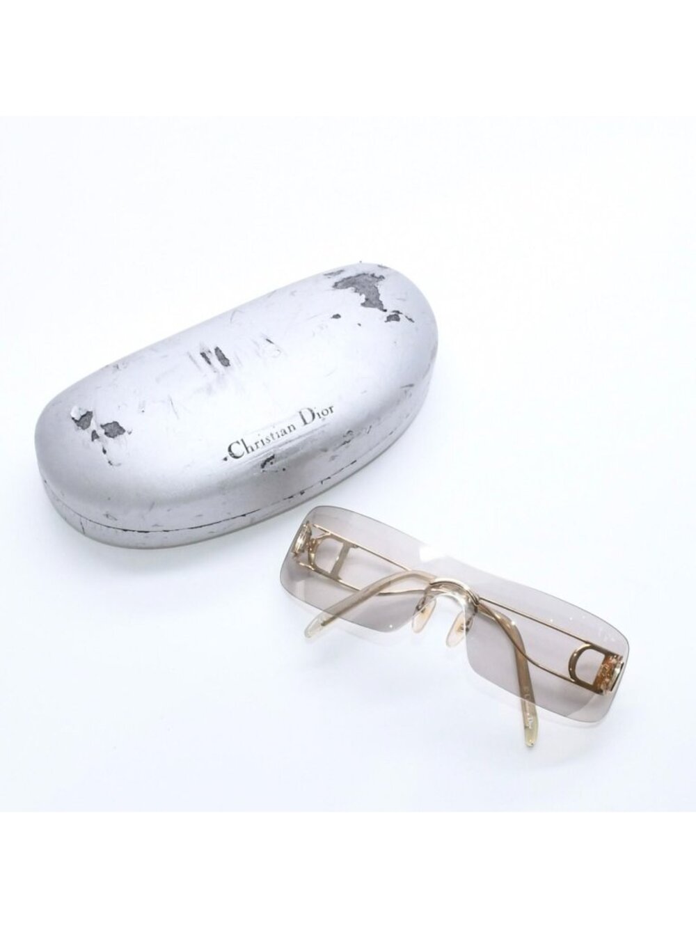 Dior Sunglasses Eyewear Gray Gold Temple